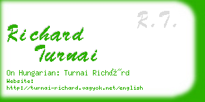 richard turnai business card